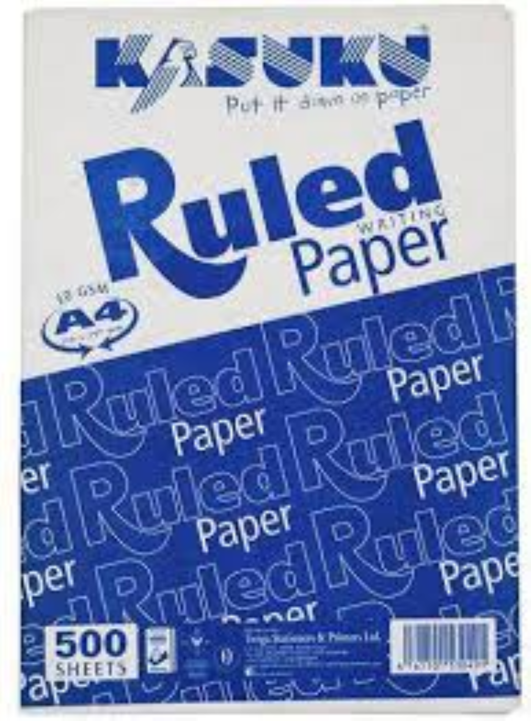 KASUKU RULED PAPER 500SHT A4